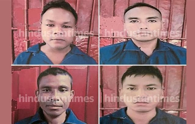 DEPORTED: (Left, top) Self-styled Capt Sanatomba Ningthoujam of UNLF, (Left, bottom) Lt Pashuram Laishram of PREPAK-PRO, (Right, top) Rajen Daimary, home secretary (NDFB-S) and Right, Bottom) self styled Capt Sansuma Basumatary (NDFB-S) (HT Photo) DEPORTED: (Left, top) Self-styled Capt Sanatomba Ningthoujam of UNLF, (Left, bottom) Lt Pashuram Laishram of PREPAK-PRO, (Right, top) Rajen Daimary, home secretary (NDFB-S) and Right, Bottom) self styled Capt Sansuma Basumatary (NDFB-S) (HT Photo)