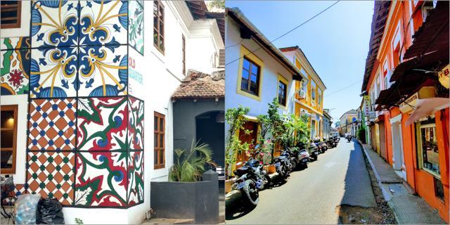 Views from a walk around Panjim’s Fontainhas district. (Saumya Sharma/HT) Views from a walk around Panjim’s Fontainhas district. (Saumya Sharma/HT)