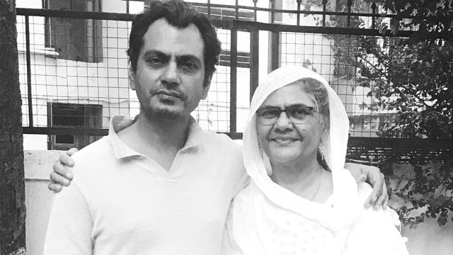 Nawazuddin Siddiqui with his mother. Nawazuddin Siddiqui with his mother.