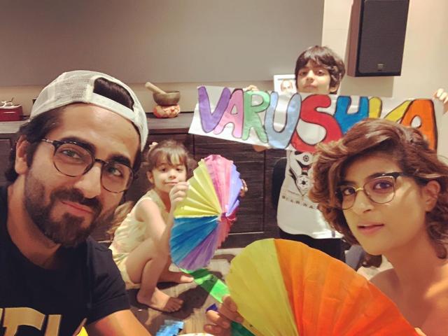 Ayushmann Khurrana during Varushka’s birthday celebrations at home. Ayushmann Khurrana during Varushka’s birthday celebrations at home.