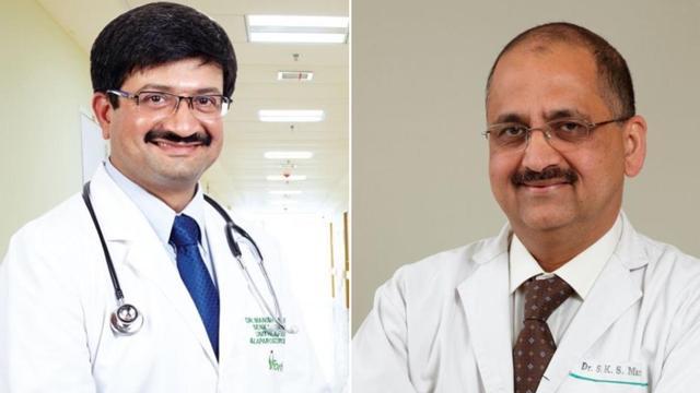Dr Manish Kulshrestha, senior consultant-surgeon, Fortis Hospital (Left) and Dr SKS Marya, senior consultant-surgeon, Max Hospitals
