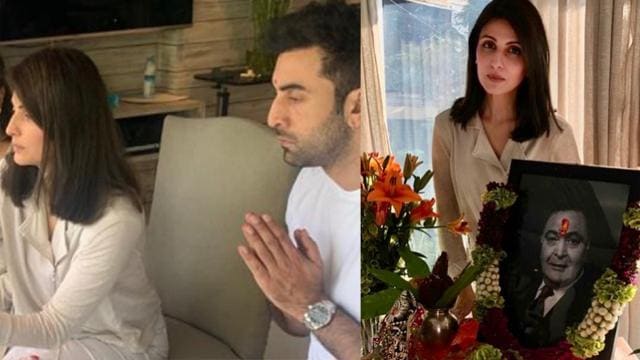 Riddhima and Ranbir Kapoor during Rishi Kapoor’s terahvi. Riddhima and Ranbir Kapoor during Rishi Kapoor’s terahvi.
