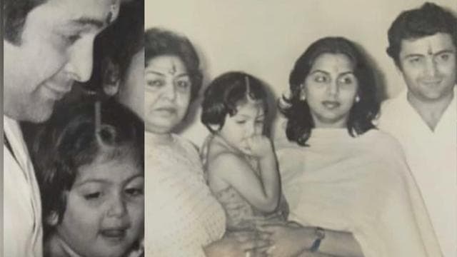 Rishi Kapoor and Neetu with daughter Riddhima. Rishi Kapoor and Neetu with daughter Riddhima.