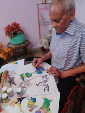 For 83-year-old William Thakur, art became his muse and he started drawing cartoons to pass away his lockdown blues For 83-year-old William Thakur, art became his muse and he started drawing cartoons to pass away his lockdown blues
