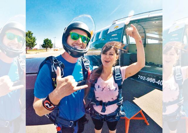 In Hungary Minissha Lamba skydived for the first time over Lake Balaton,&nbsp; the biggest lake in central Europe