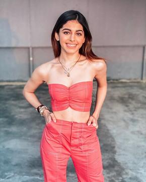 Actor Alaya F in a tube-top co-ord set