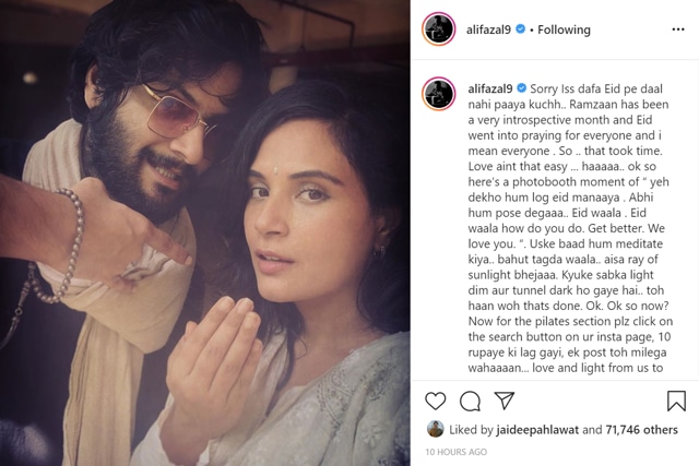 Ali Fazal and Richa Chadha were to marry in April. Ali Fazal and Richa Chadha were to marry in April.