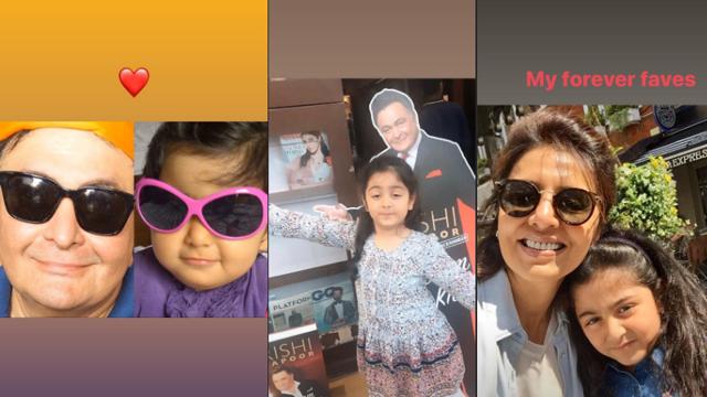Riddhima’s daughter Samara was very close to grandfather Rishi Kapoor. Riddhima’s daughter Samara was very close to grandfather Rishi Kapoor.