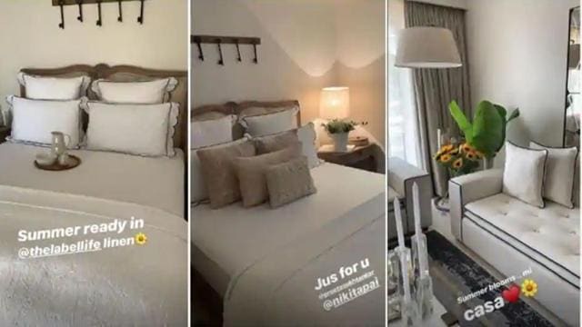Malaika Arora’s bedroom and living room are soaked in white. Malaika Arora’s bedroom and living room are soaked in white.