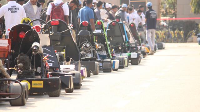 At a BAJA SAE event recently held on the campus. (Galgotias University) At a BAJA SAE event recently held on the campus. (Galgotias University)