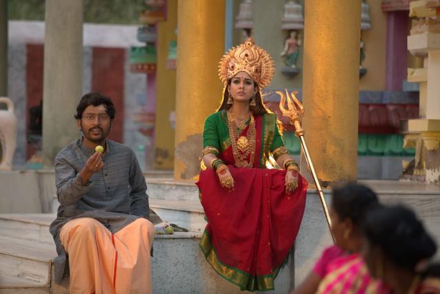 Nayanthara and RJ Bajaji. Nayanthara and RJ Bajaji.