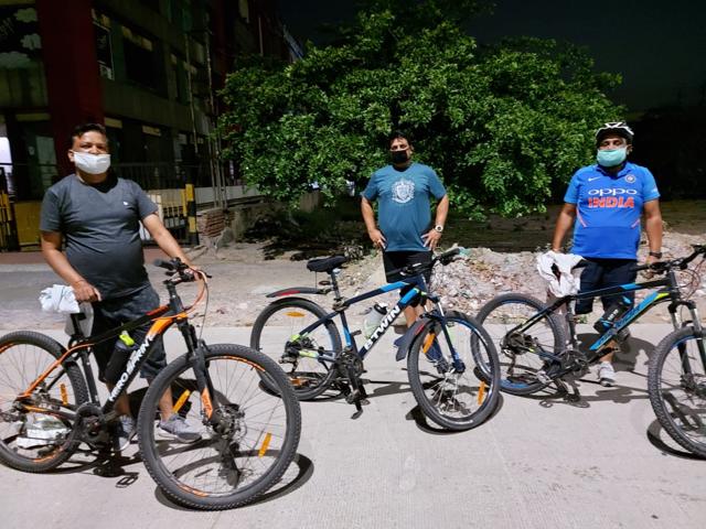 Kamal Aggarwal has started going for cycling with his friends.
