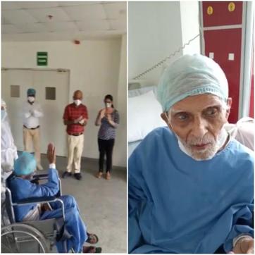 The staff at MD City Hospital, Model Town, gave him a cheerful farewell. The staff at MD City Hospital, Model Town, gave him a cheerful farewell.
