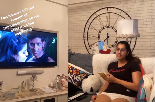 Shagun Pannu watches Kaho Naa Pyaar Hai. Shagun Pannu watches Kaho Naa Pyaar Hai.