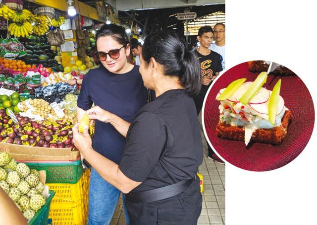 Chef Garima Arora arrived early in Manilla to explore the local cuisine; (Inset) She picked up the dish of kinilaw from Philipines Chef Garima Arora arrived early in Manilla to explore the local cuisine; (Inset) She picked up the dish of kinilaw from Philipines