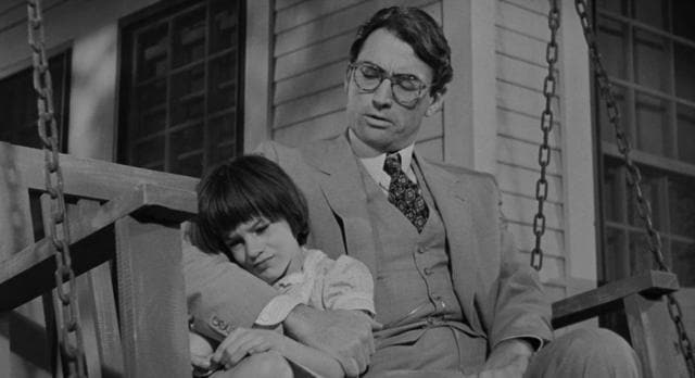 Atticus and Jean Louise discussing her reading. (To Kill a Mockingbird (Movie Adaptation) ) Atticus and Jean Louise discussing her reading. (To Kill a Mockingbird (Movie Adaptation) )