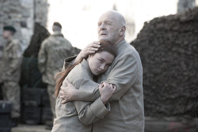 Sir Anthony Hopkins and Florence Pugh in an adaptation of King Lear. Sir Anthony Hopkins and Florence Pugh in an adaptation of King Lear.