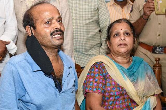 Family members of Colonel Santosh Babu, who was killed in action during a clash with Chinese troops, at their residence in Suryapet on Tuesday. (PTI) Family members of Colonel Santosh Babu, who was killed in action during a clash with Chinese troops, at their residence in Suryapet on Tuesday. (PTI)