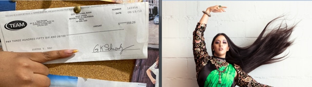 Rapper Raja Kumar’s first ever pay cheque is pinned right on her “vision board”.