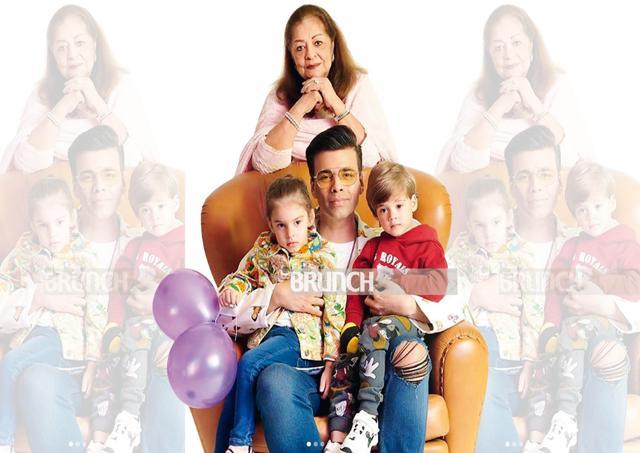 The twins call Karan “Dadda”, but refer to their grandmother Hiroo Johar as “Mumma”. “I wanted them to feel like any other family,” Johar says on Page 8 The twins call Karan “Dadda”, but refer to their grandmother Hiroo Johar as “Mumma”. “I wanted them to feel like any other family,” Johar says on Page 8