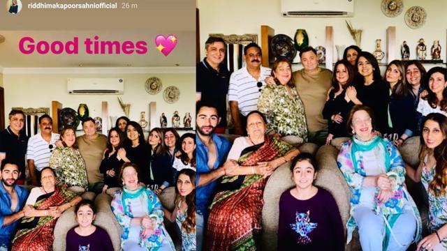 Riddhima Kapoor shared a family picture on her Instagram stories. Riddhima Kapoor shared a family picture on her Instagram stories.