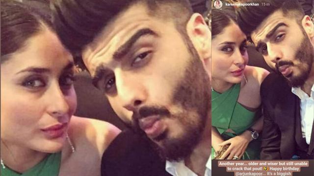 Kareena Kapoor shared a candid picture to wish Arjun Kapoor on his birthday. Kareena Kapoor shared a candid picture to wish Arjun Kapoor on his birthday.