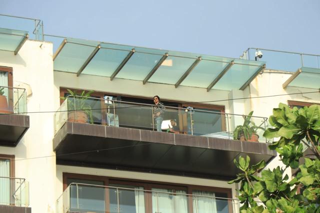 Shah Rukh was filming for a project. (Varinder Chawla) Shah Rukh was filming for a project. (Varinder Chawla)