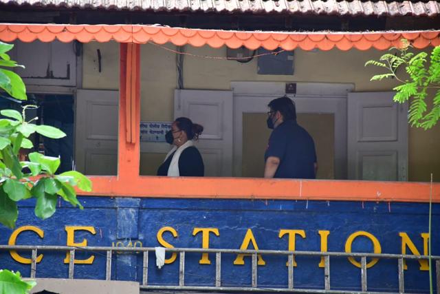 Shanoo Sharma at the Bandra Police Station. (Varinder Chawla) Shanoo Sharma at the Bandra Police Station. (Varinder Chawla)