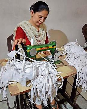Parminderjeet Kaur stitched 3,706 masks