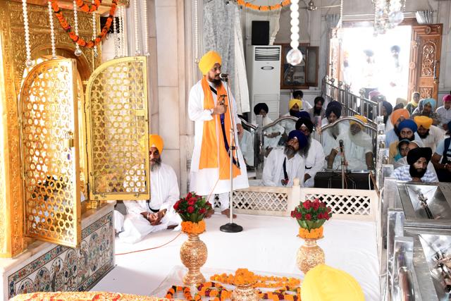 Giani Harpreet Singh shared the history of Miri Piri Diwas, celebrated to commemorate the blessings of the sixth Sikh master, Guru Hargobind Sahib, who took charge wearing two kirpans called Miri and Piri, symbolising worldly (political) and spiritual authority (HT Photo )