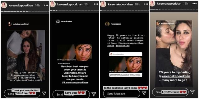 Malaika Arora, her sister Amrita and siblings - Sonam and Rhea - wished Kareena Kapoor. Malaika Arora, her sister Amrita and siblings - Sonam and Rhea - wished Kareena Kapoor.