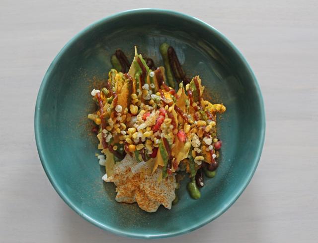 Kale Papdi Chaat at a restaurant in Mumbai. (Photo: Satyabrata Tripathy/HT)