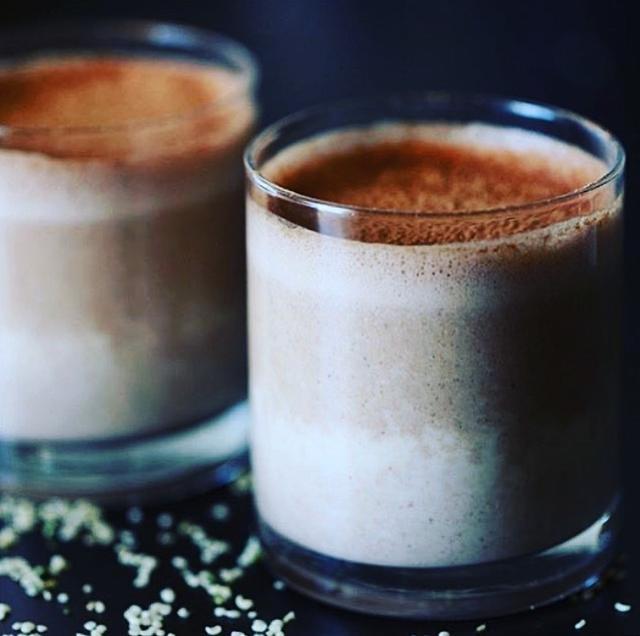 Hemp milk with cacao and almond butter. (Photo: Instagram/scoopwholefoods_uk) Hemp milk with cacao and almond butter. (Photo: Instagram/scoopwholefoods_uk)