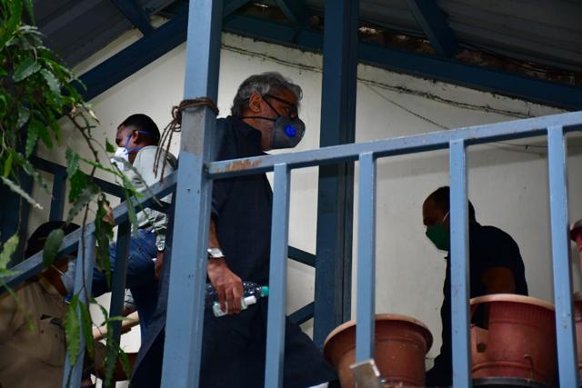 Sanjay Leela Bhansali at Bandra police station on Monday. (Varinder Chawla) Sanjay Leela Bhansali at Bandra police station on Monday. (Varinder Chawla)