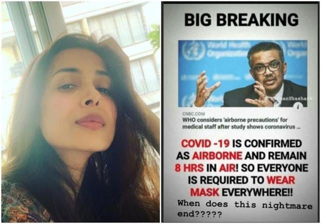 Malaika Arora posted this as one of her Instagram stories. Malaika Arora posted this as one of her Instagram stories.