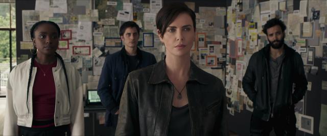 KiKi Layne, Luca Marinelli, Charlize Theron and Marwan Kenzari in a still from The Old Guard. KiKi Layne, Luca Marinelli, Charlize Theron and Marwan Kenzari in a still from The Old Guard.