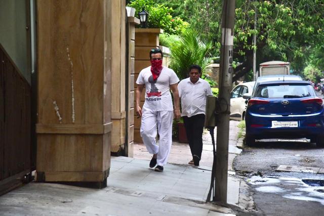 Said Ali Khan seen outside his home. Said Ali Khan seen outside his home.