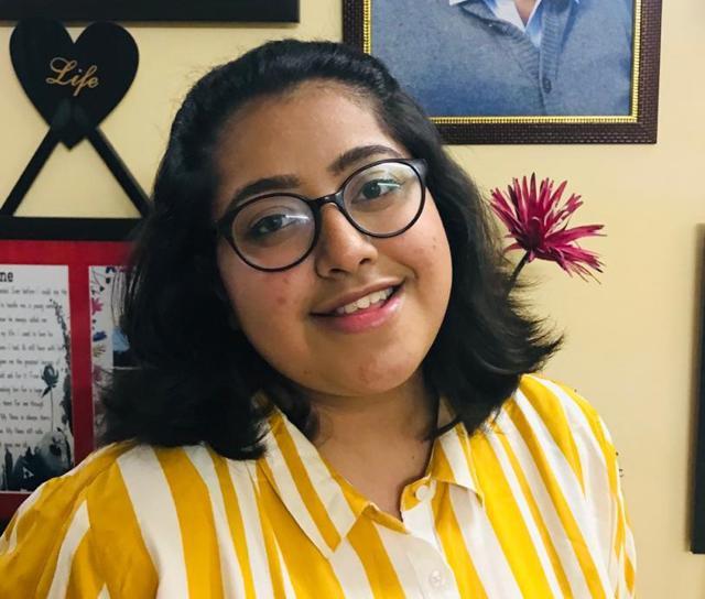 Saanvi stood third. (HT Photo) Saanvi stood third. (HT Photo)