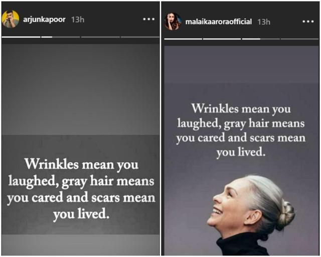 Malaika Arora and Arjun Kapoor’s posts on Instagram. Malaika Arora and Arjun Kapoor’s posts on Instagram.