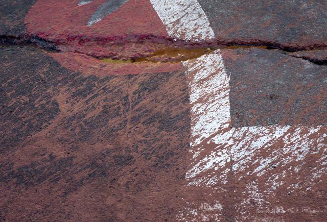 Red paint marred a Black Lives Matter mural in front of City Hall, Wednesday, July 15, 2020, in Cincinnati. (AP) Red paint marred a Black Lives Matter mural in front of City Hall, Wednesday, July 15, 2020, in Cincinnati. (AP)