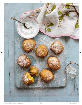 Mango doughnuts with lime leaf sherbet (Jikoni)