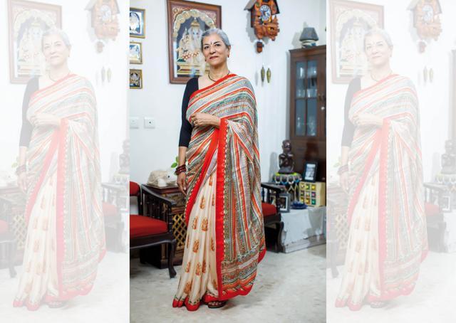 General physician Dr Gita Prakash in a Mandira Wirk creation General physician Dr Gita Prakash in a Mandira Wirk creation