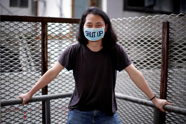 Brother Nut, Chinese performance artist wearing a face mask poses for a picture in Shanghai, following the coronavirus disease (COVID-19) outbreak, China July 13, 2020. (REUTERS) Brother Nut, Chinese performance artist wearing a face mask poses for a picture in Shanghai, following the coronavirus disease (COVID-19) outbreak, China July 13, 2020. (REUTERS)