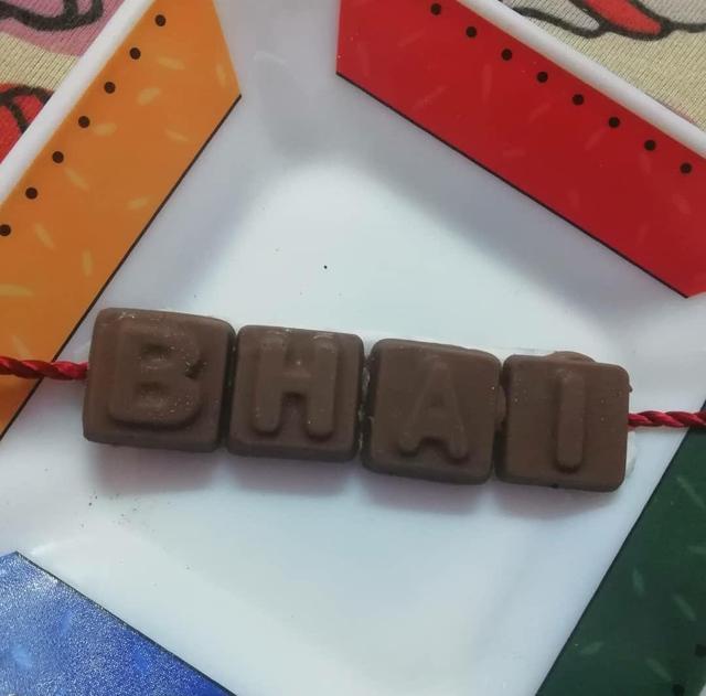 Ravijot Kaur of The Drippin Chocolates makes customised rakhis in flavours like rose and paan. Ravijot Kaur of The Drippin Chocolates makes customised rakhis in flavours like rose and paan.