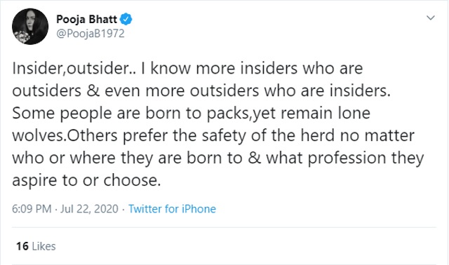 Pooja Bhatt on Twitter