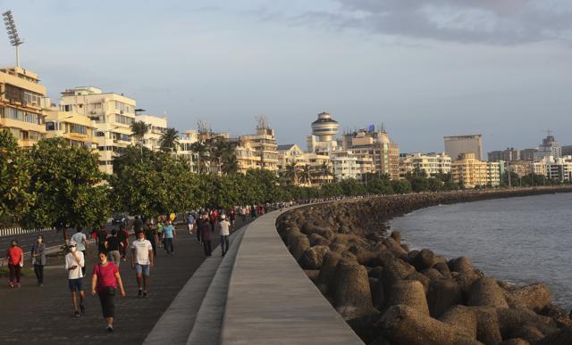 People walking down Marine Drive, Mumbai on June 8, 2020 after the two-month lockdown was lifted. (Rafiq Maqbool/AP) People walking down Marine Drive, Mumbai on June 8, 2020 after the two-month lockdown was lifted. (Rafiq Maqbool/AP)