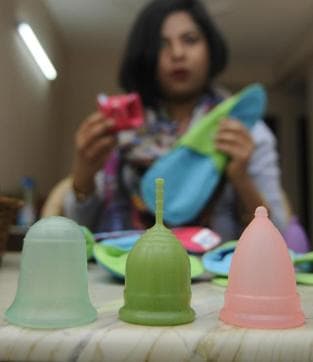 Menstrual cups made with silicon or rubber are reusable. (Photo: Sunil Ghosh/HT) Menstrual cups made with silicon or rubber are reusable. (Photo: Sunil Ghosh/HT)