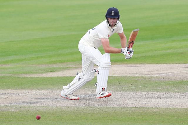 England's Dom Sibley in action. (REUTERS)