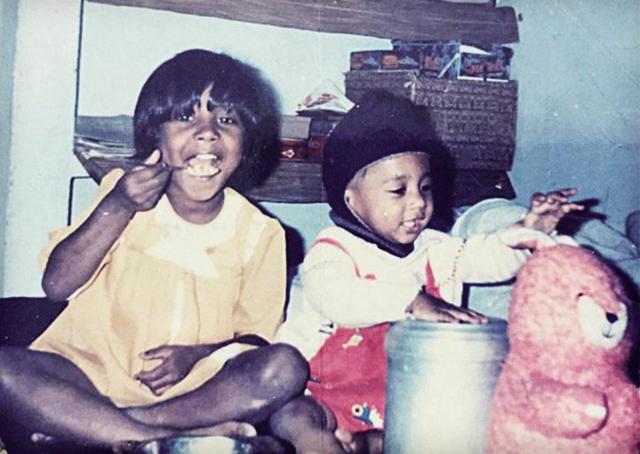 Shilpa, six-and-a-half, and Anurag, 2, at their house in Jamshedpur in 1990 Shilpa, six-and-a-half, and Anurag, 2, at their house in Jamshedpur in 1990