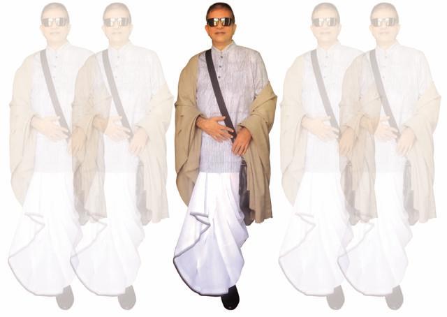 The idea of draping a dhoti is a daunting one for men but not for Prasad Bidapa The idea of draping a dhoti is a daunting one for men but not for Prasad Bidapa